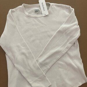 WHITE RAG & BONE WAFFLE KNIT LONG SLEEVE SIZE LARGE